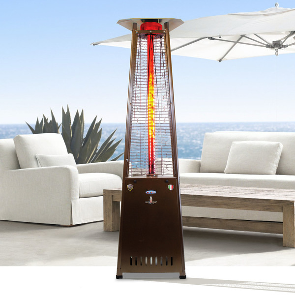 Lava Heat Italia The 2G 92.5" Triangle Glass Tube Outdoor Heater AL8RGB